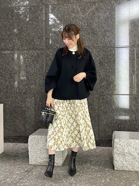 「LOULOU WILLOUGHBY（ルルウィルビー）のアイテム（その他アウター）」を使った、Arakawaさん（レディース・162cm）の冬コーディネート