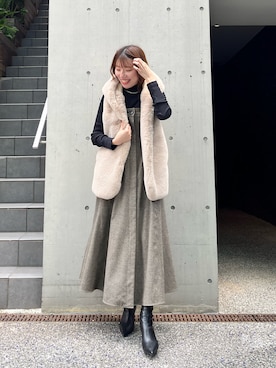 allureville×otonaMUSE】シックツイードサロペットドレスを使っ