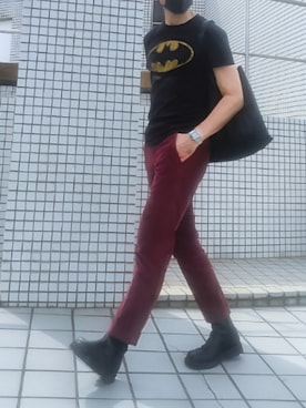 「アイテム（ブーツ）」を使った、tutimurajyaku1997さん（メンズ・172cm）の秋コーディネート