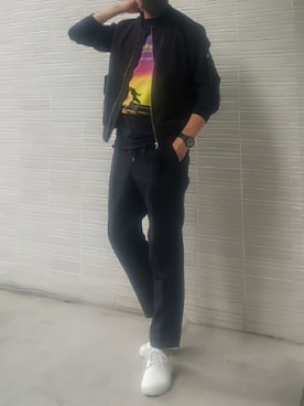 「アイテム（MA-1）」を使った、tutimurajyaku1997さん（メンズ・172cm）の秋コーディネート