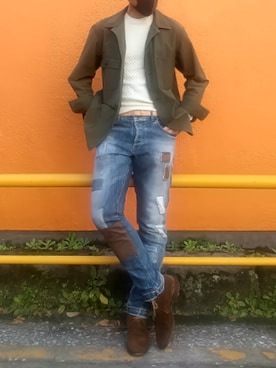 「Gran Sasso（グランサッソ）のアイテム」を使った、tutimurajyaku1997さん（メンズ・172cm）の冬コーディネート