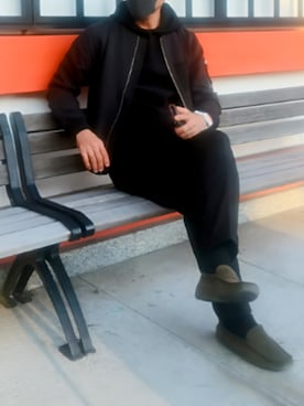 「アイテム（ブラック系）」を使った、tutimurajyaku1997さん（メンズ・172cm）の冬コーディネート