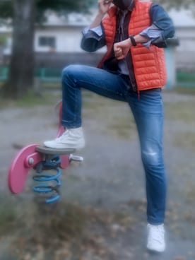 「アイテム（ダウンベスト）」を使った、tutimurajyaku1997さん（メンズ・172cm）の秋コーディネート