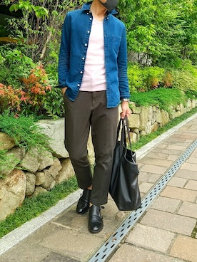 Zara ザラ のバッグを使ったメンズ人気ファッションコーディネート Wear