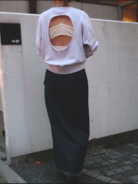 「Htage（テージ）のアイテム」を使った、西部結花さん（レディース・170cm）の冬コーディネート