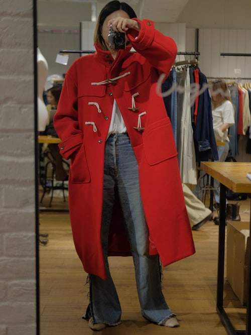 Christina Han ダッフルコート　レッド Christina Han ダッフルコート レッド