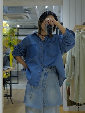 「Ungrid（アングリッド）のアイテム（シャツ/ブラウス）」を使った、西部結花さん（レディース・170cm）の秋コーディネート