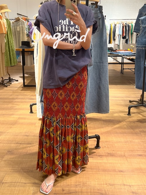 Ungrid　Tee & スカートset エスニックラップスカート[品番：MKSW0021713]｜Ungrid（アン