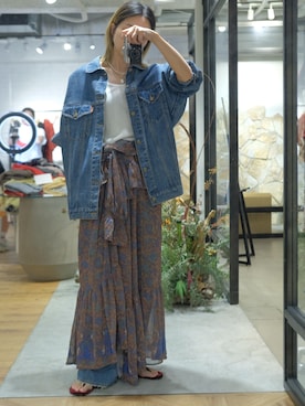 「アイテム（ジャケット/アウター）」を使った、西部結花さん（レディース・170cm）の夏コーディネート