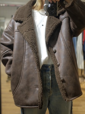 「Ungrid（アングリッド）のアイテム（ブルゾン）」を使った、西部結花さん（レディース・170cm）の秋コーディネート