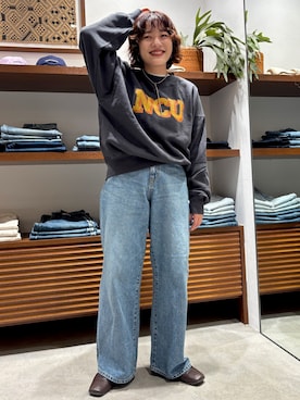 「ungrid コーデ」｜大熊亜美さん（レディース・157cm）の冬コーディネート