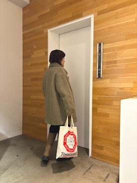 「アパレルスタッフ」｜「アイテム（その他アウター）」を使った、大熊亜美さん（レディース・157cm）の冬コーディネート