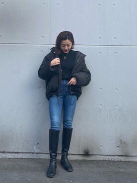 大熊亜美さん（レディース・155cm）の冬コーディネート