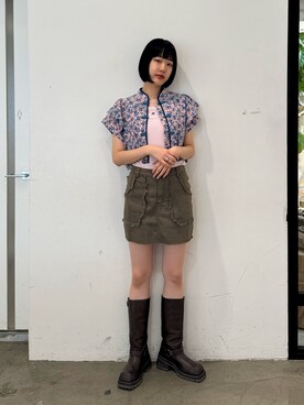 ❀ニットロンパース×花柄ブラウスセット❀ 浸から