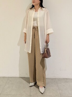 「ドットパンツ」｜koeさん（レディース・160cm）の秋コーディネート