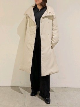 「160cm」｜「アイテム（ダウンジャケット/コート）」を使った、koeさん（レディース・160cm）の冬コーディネート