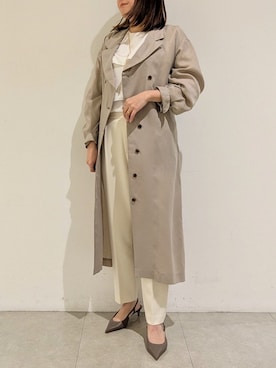 「アイテム（トレンチコート）」を使った、koeさん（骨格ストレート・レディース・160cm）の冬コーディネート
