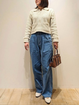 「qualite（カリテ）のアイテム（ブルゾン）」を使った、koeさん（レディース・160cm）の冬コーディネート