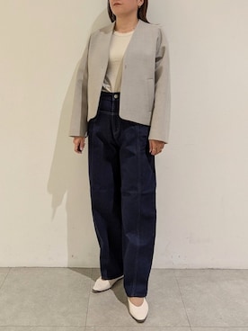 「qualite（カリテ）のアイテム（ジャケット/アウター）」を使った、koeさん（レディース・160cm）の秋コーディネート