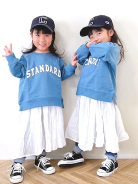 「5歳」｜「アイテム（ワンピース）」を使った、monarunatwinsさん（キッズ・110cm）の冬コーディネート