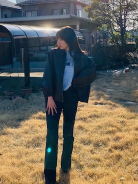 「GRL（グレイル）のアイテム（ジャケット/アウター）」を使った、Nanaさん（レディース・167cm）の春コーディネート