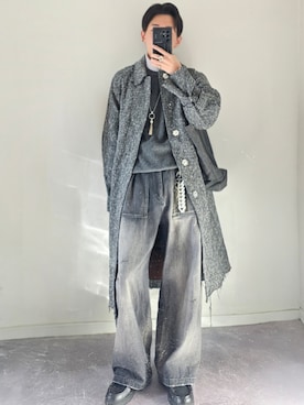 「アイテム（イヤーカフ）」を使った、MONO.さん（メンズ・178cm）の冬コーディネート