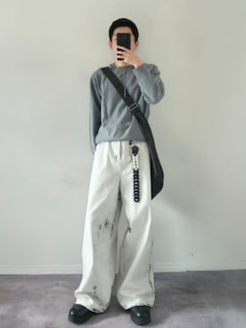 「アイテム（スウェット）」を使った、MONO.さん（メンズ・178cm）の秋コーディネート