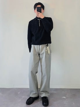 「アイテム（キーホルダー、ブラック系）」を使った、MONO.さん（メンズ・178cm）の冬コーディネート