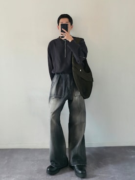 「アイテム（イヤーカフ）」を使った、MONO.さん（メンズ・178cm）の秋コーディネート