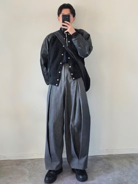 「SINSS（シンス）のアイテム（アクセサリー）」を使った、MONO.さん（メンズ・178cm）の春コーディネート