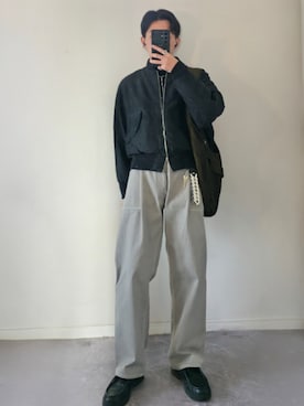 「アイテム（チャーム）」を使った、MONO.さん（メンズ・178cm）の秋コーディネート