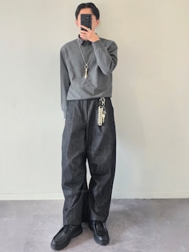 「アイテム（イヤーカフ）」を使った、MONO.さん（メンズ・178cm）の秋コーディネート