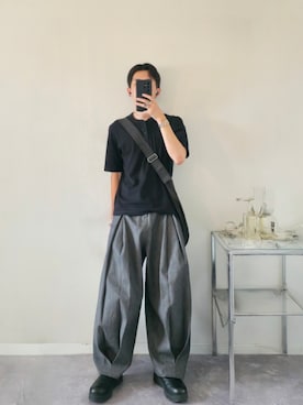 「アイテム（イヤーカフ）」を使った、MONO.さん（メンズ・178cm）の秋コーディネート