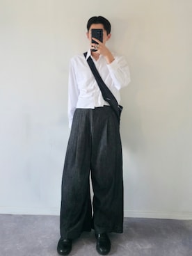 「アイテム（イヤーカフ）」を使った、MONO.さん（メンズ・178cm）の秋コーディネート