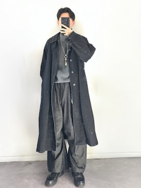 「アイテム（イヤーカフ）」を使った、MONO.さん（メンズ・178cm）の冬コーディネート