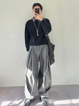 「アイテム（ネックレス）」を使った、MONO.さん（メンズ・178cm）の秋コーディネート
