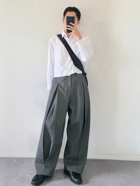 「アイテム（イヤーカフ）」を使った、MONO.さん（メンズ・178cm）の秋コーディネート