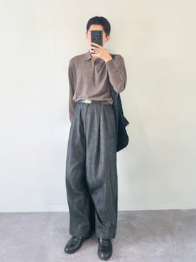 「アイテム（イヤーカフ）」を使った、MONO.さん（メンズ・178cm）の秋コーディネート