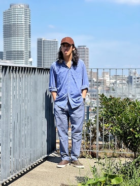 「アイテム（キャップ）」を使った、RANRANさん（メンズ・185cm）の秋コーディネート