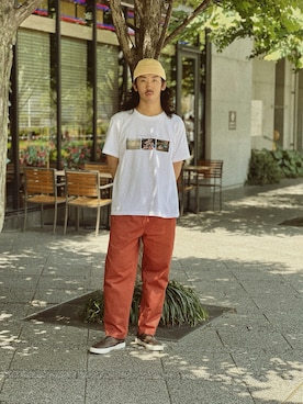 「アイテム（ニットキャップ/ビーニー）」を使った、RANRANさん（メンズ・185cm・20代）の夏コーディネート