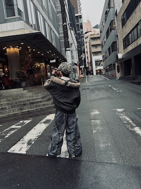 「GRANCY（グランシー）のアイテム（帽子）」を使った、riku_y_08さん（メンズ・171cm）の冬コーディネート