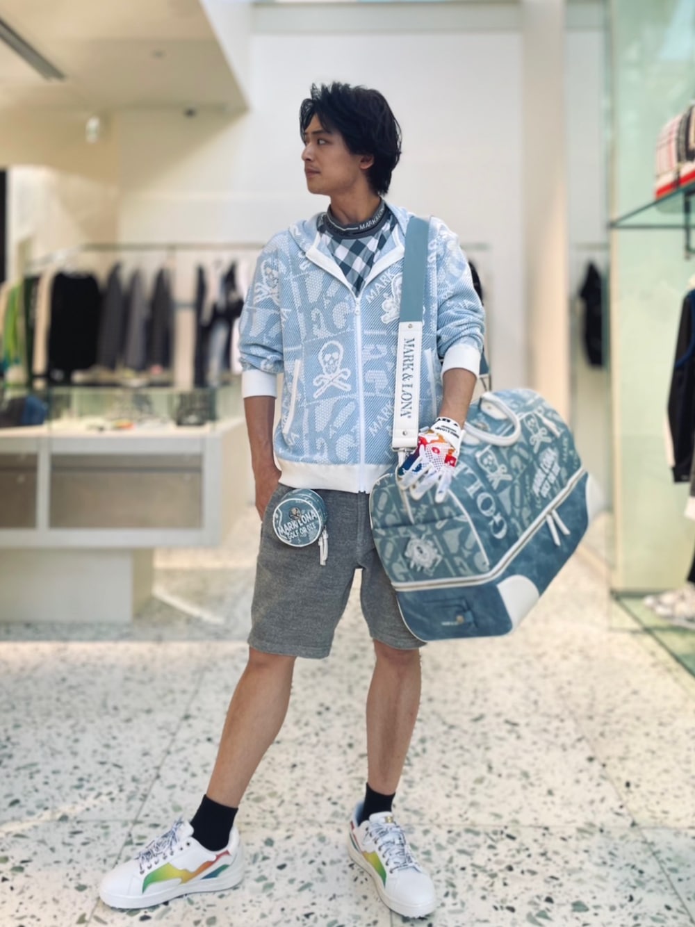 マークアンドロナ MARK&LONA マークアンドロナ 2way ボストンバッグ 迷彩 カモフラ