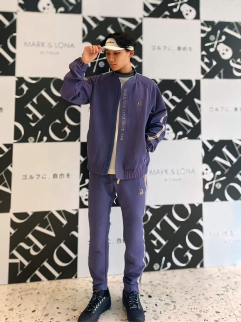 MARK & LONAのサンバイザーを使ったメンズ人気ファッション