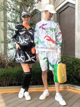「アイテム（サンバイザー）」を使った、MARK&LONAさん（レディース・173cm）の春コーディネート