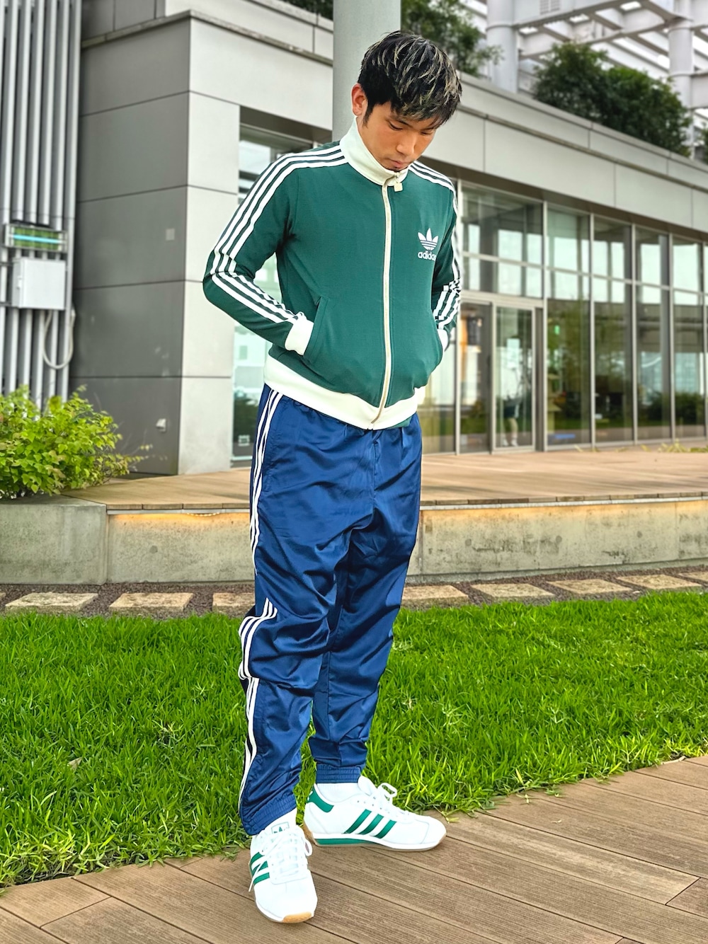 adidas 3XL ブラック ウォームアップパンツ サントリー