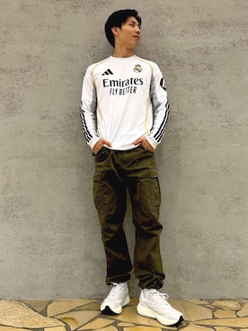 「サッカーユニフォーム」｜H.Mさん（メンズ・174cm）の夏コーディネート