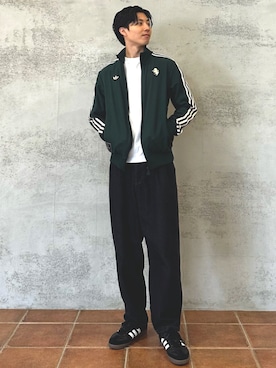 「アイテム（ジャージ）」を使った、H.Mさん（メンズ・174cm）の秋コーディネート