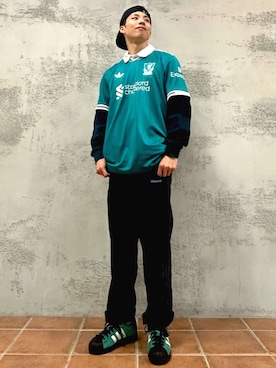 「アイテム（ポロシャツ）」を使った、H.Mさん（メンズ・174cm）の秋コーディネート