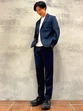 「アイテム（テーラードジャケット）」を使った、H.Mさん（メンズ・174cm）の秋コーディネート