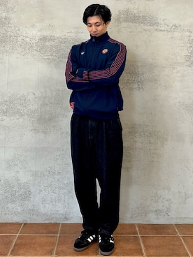 「アイテム（ジャージ）」を使った、H.Mさん（メンズ・174cm）の秋コーディネート